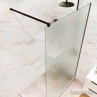 Душевая стенка Benetto BEN-602_BL_M 1200х2000 (черный, матовое стекло)