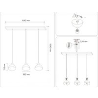 Подвесная люстра Ambrella light TR83135/3 LW/FR