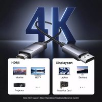 Кабель Ugreen DP119 15773 DisplayPort - HDMI (1 м, черный)
