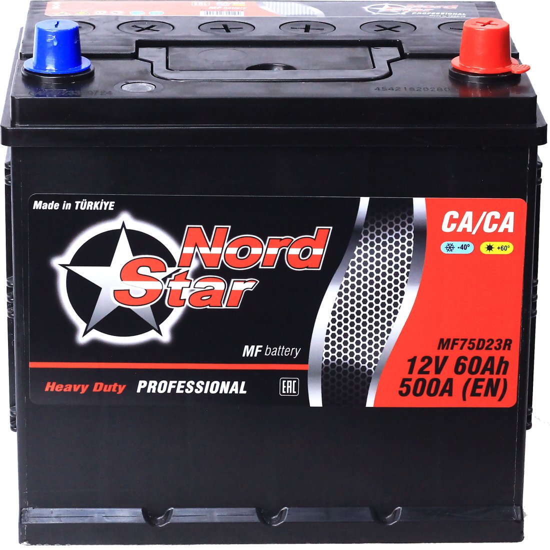 

Автомобильный аккумулятор Nordstar Asia 60 A/H 500A R+