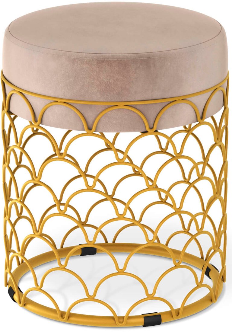 

Пуфик Sheffilton SHT-B13 (латте/золотой)