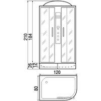 Душевая кабина River Dunay 120/80/26 ТН R