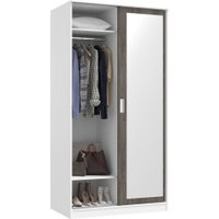 Шкаф-купе Кортекс-мебель Лагуна ШК01-02 (белый/орех элия)