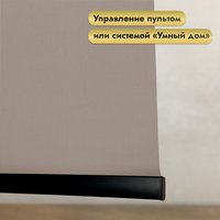 Рулонная электроштора НеоФьюжен Эден 200 160х250 левая (кварцевый, черная фурнитура)