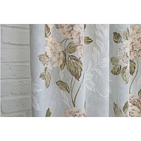 Комплект штор Delfa СШД-050 Flowers/20 (160x270, бежевые цветы)