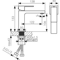 Смеситель Kaiser Cube 01211-3 (брашированное золото)