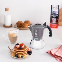 Гейзерная кофеварка Bialetti Brikka (4 порции, серый)