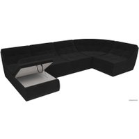 П-образный диван Лига диванов Холидей 101852 (черный)