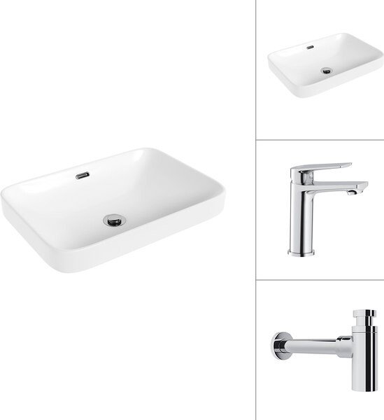 

Умывальник Lauter 21441A + Sky 21CK533C с сифоном 21635CH (хром)