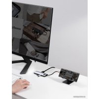 Док-станция Baseus Metal Gleam Series 8-in-1 Multifunctional Type-C HUB Docking Station CAHUB-CV0G