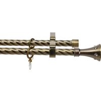 Карниз для штор Sundays Home Лайт Эридан 19мм+19мм двухрядный (витой, антик, 1.8м)