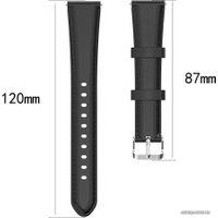 Ремешок Rumi кожаный Slim 22 мм (темно-коричневый)