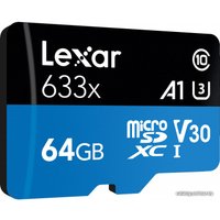 Карта памяти Lexar 633x microSDXC LSDMI64GBB633A 64GB (с адаптером)