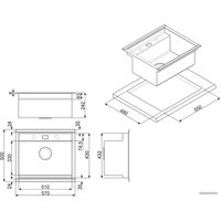 Кухонная мойка Smeg VQMX60N2