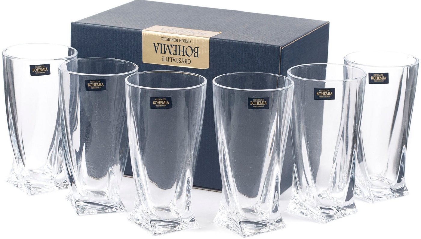 

Набор стаканов для воды и напитков Crystalite Bohemia Quadro 9K7/2K936/0/99A44/350-669