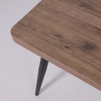 Кухонный стол Мамадома Borg radial-120 раздвижной 120-160х80 (дуб веллингтон/черный)