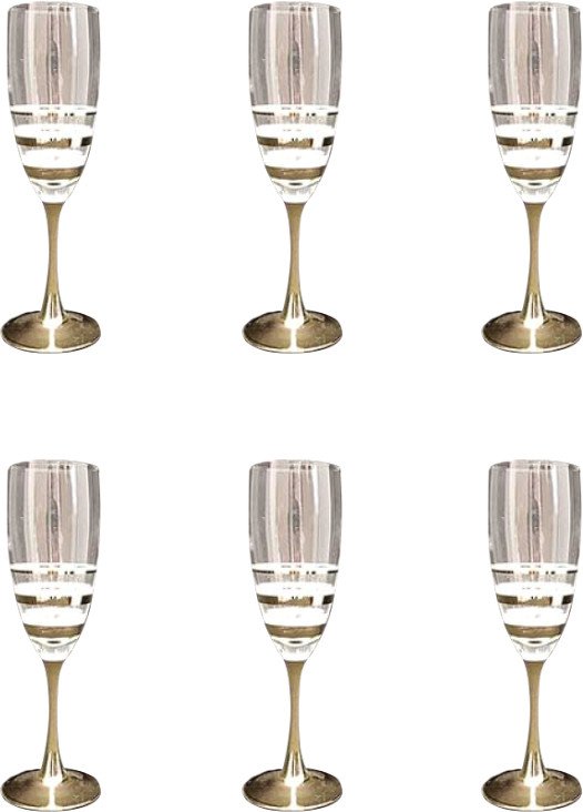 

Набор бокалов для вина Glasstar Line Gold LNK224-1687-3 (6 шт)