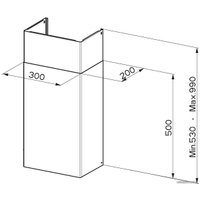 Короб Faber Kit Camini А500+А500 112.0250.290 (BK Cocktail)