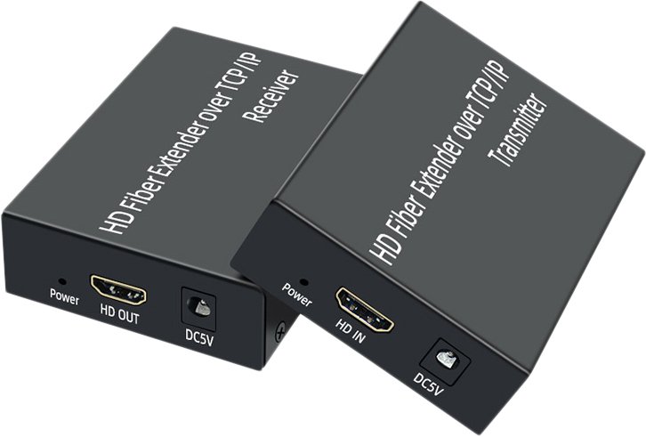 

Усилитель сигнала USBTOP HDMI по оптоволоконному кабелю SC до 20км, FullHD 1080p (1 приемник, 1 передатчик)