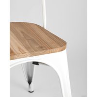 Стул Stool Group Tolix wood (белый глянцевый)