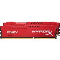 Оперативная память HyperX Fury Red 2x4GB KIT DDR3 PC3-14900 HX318C10FRK2/8