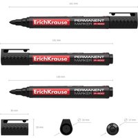 Маркер перманентный Erich Krause P-400 черный 30986 (1 шт)