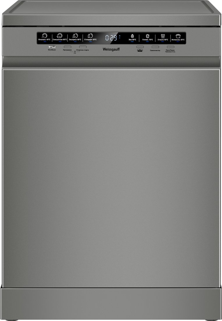 

Отдельностоящая посудомоечная машина Weissgauff DW 6038 D Dual Wash Silver