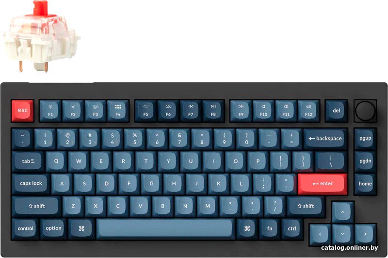 Клавиатура Keychron V1 Max RGB V1M-D1-RU (Gateron Jupiter Red)