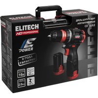 Дрель-шуруповерт ELITECH CD 16UL2 E2201.078.01 (с 2-мя АКБ, кейс)
