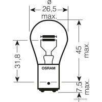 Галогенная лампа Osram P21/4W Original Line 2шт [7225-02B]