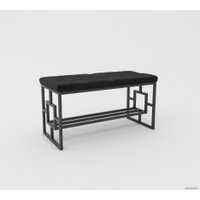 Банкетка Hype Mebel Квадро Люкс (черный/черный)