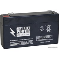 Аккумулятор для ИБП Security Power SP 6-1.3 F1 (6В/1.3 А·ч)
