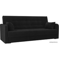 Диван Лига диванов Надежда 103077 (велюр, черный)