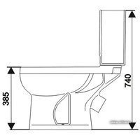 Унитаз напольный Оскольская керамика Ирида