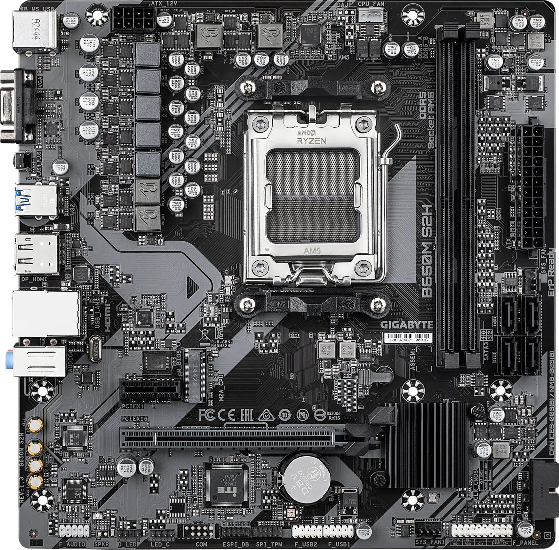Материнская плата Gigabyte B650M S2H (rev. 1.3)