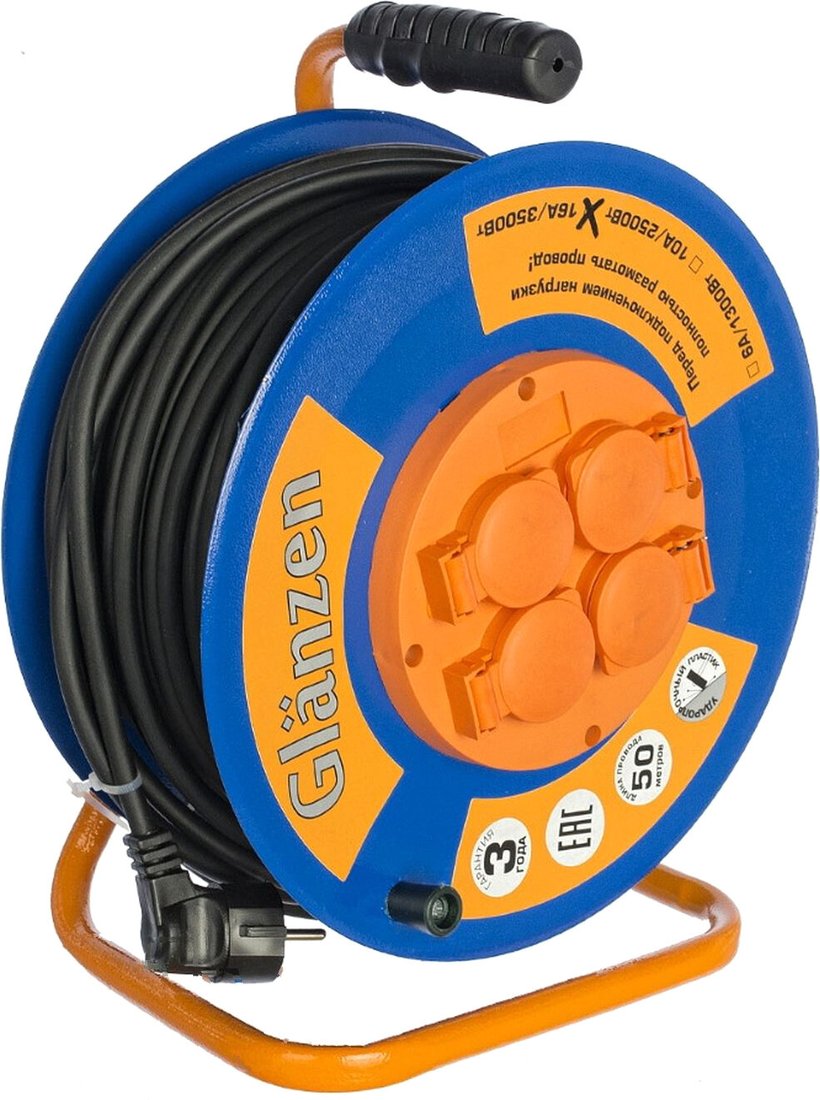 

Удлинитель на катушке Glanzen EB-50-019