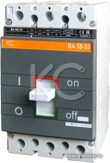 Выключатель автоматический КС ВА 58-35 3P 160А 35кА 84114