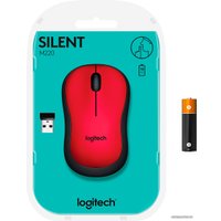 Мышь Logitech M220 Silent (красный) [910-004880]