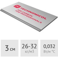 Теплоизоляция ТехноНИКОЛЬ Carbon Eco 30 мм 0.68 кв.м.