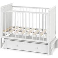 Классическая детская кроватка Indigo Classic маятник, ящик (белая аляска)