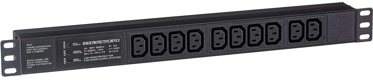 

Блок розеток ExeGate ServerPro PDU-19H004 Al-10C13-C14-SPD3