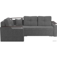 Угловой диван Лига диванов Комфорт 102609 (левый, рогожка, серый)