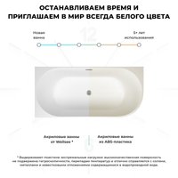 Ванна Wellsee Festive Fox 170x80 28730401R (пристенная ванна (левая) белый глянец, экран, ножки, сифон-автомат хром)