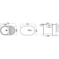 Кухонная мойка Ukinox Фаворит FAL770.480-GW8K 2L