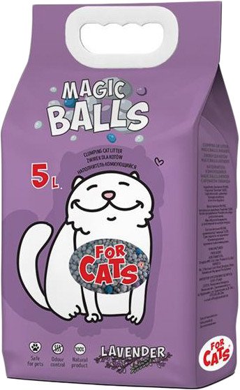 Наполнитель для туалета For Cats Magic Balls Lavender (с ароматом лаванды) 5 л