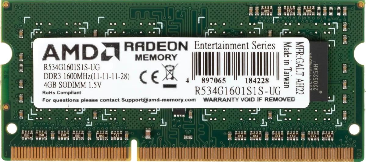 

Оперативная память AMD 4GB DDR3 SODIMM 1600 МГц R534G1601S1S-UG