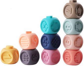 Набор игрушек для ванной Феникс Тойс Сенсорные кубики 1000881 10 шт