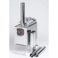 Свободностоящая печь-камин Инвент Малая с теплообменником (с экраном)