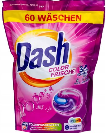 Капсулы для стирки DASH Color Frische (60 шт, пакет)