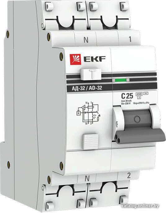 Дифференциальный автомат EKF АД-32-25А-30мА PROxima DA32-25-30-pro